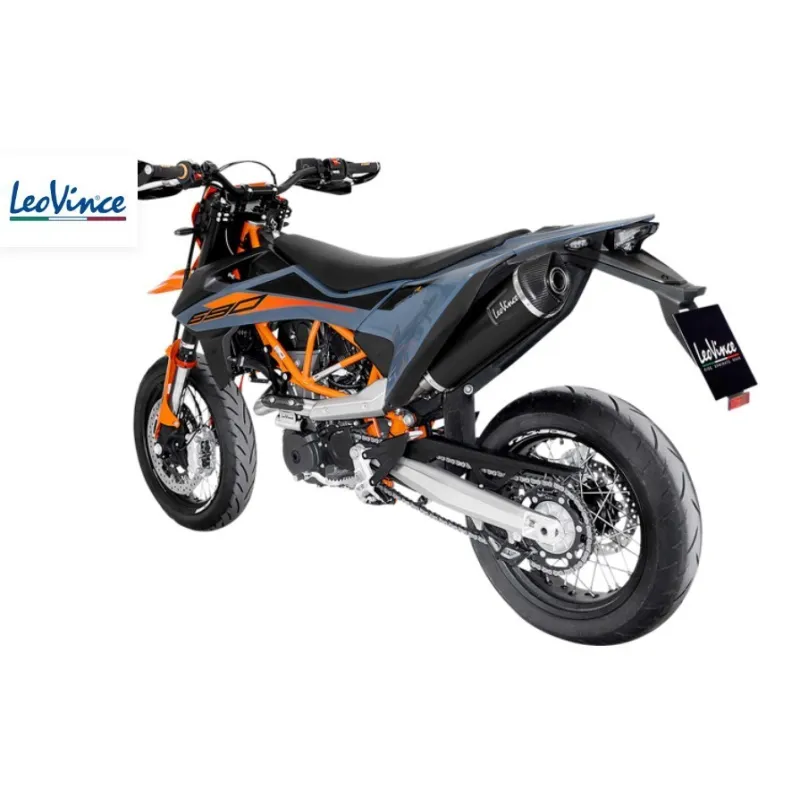Leo Vince One Evo ECE-geprüfte Vollauspuffanlage Schwarz für GasGas ES-SM 700 22–23|Ktm Enduro SMC R