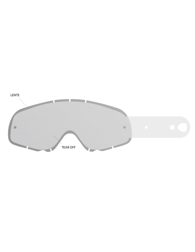 Clear lens + 10 tear off E3601-1529503991 Compatibili - Aftermarket Goggle Accessories