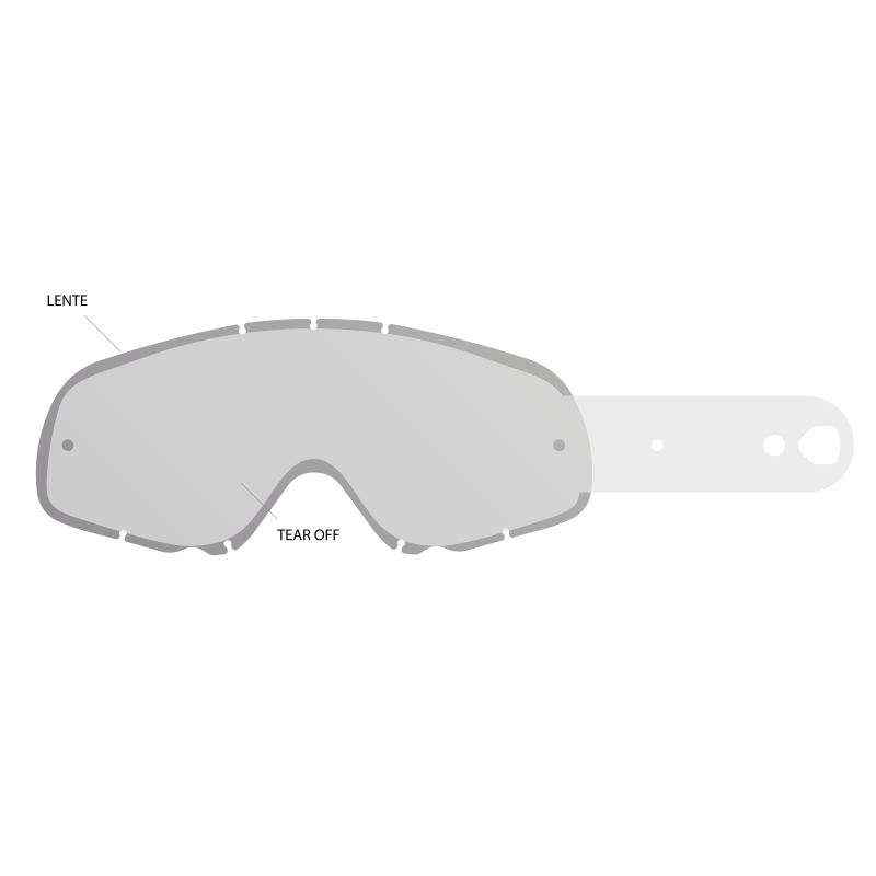 Clear lens + 10 tear off E3601-1529503991 Compatibili - Aftermarket Motocross Brillen