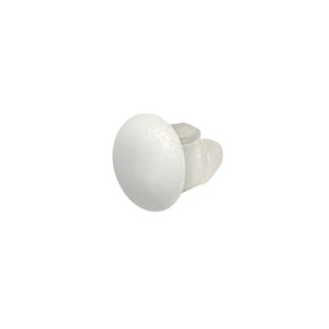 White Licence Plate button, 1 piece