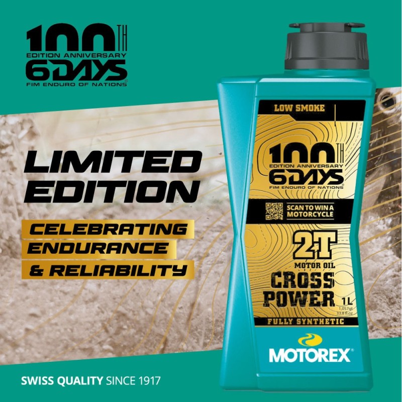 Olio miscela Motorex cross power 2T full synthetic SIXS DAYS