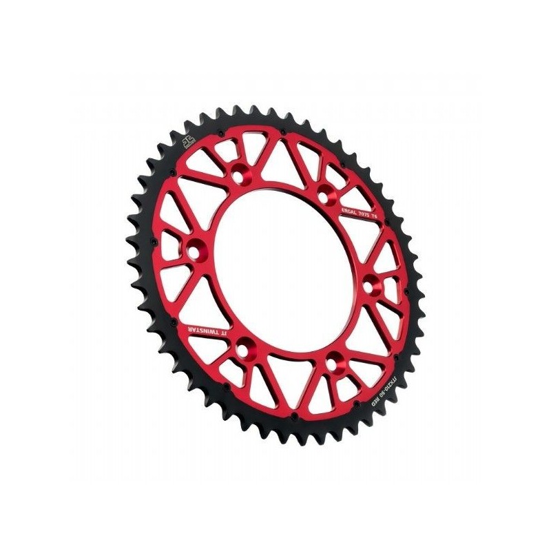 Corona JT TWINSTAR bi-metallo rosso | HONDA CR CRF