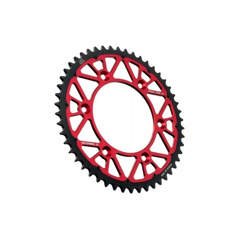 JT TWINSTAR Bimetall-Kettenrad, rot | HONDA CR CRF