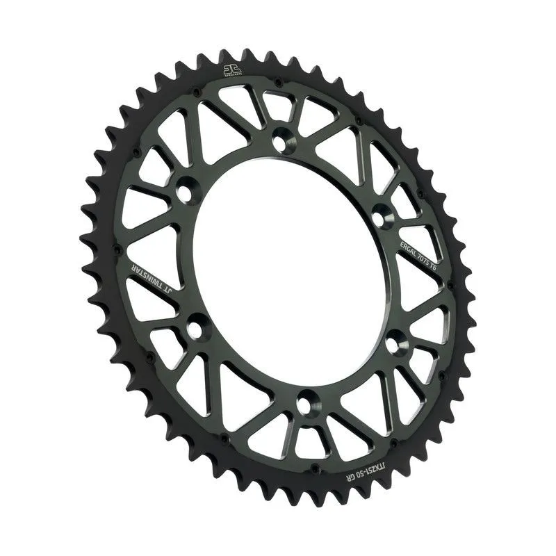 Corona JT TWINSTAR bi-metallo grigio-nero | Yamaha-Fantic