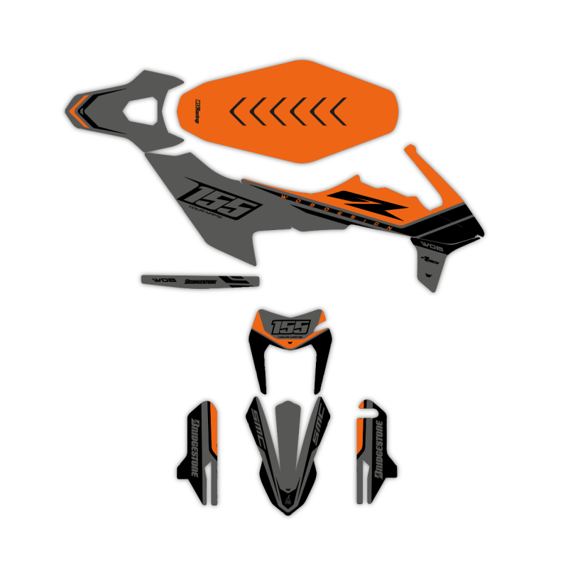 Kit Autocollants KTM Adventure - Supermoto Cafe Orange