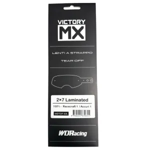 Jeu d’écrans jetables VictoryMX | laminées 2x7 | 100% Racecraft 1 / Accuri 1 - FMF