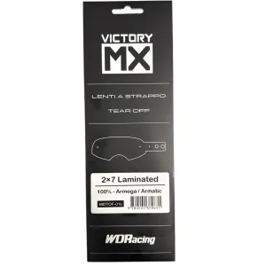 VictoryMX-Abreißvisiere | laminiert 2x7 | 100% Armega - Armatic