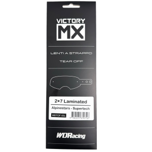 Jeu d’écrans jetables VictoryMX | laminées 2x7 | Alpinestars Supertech