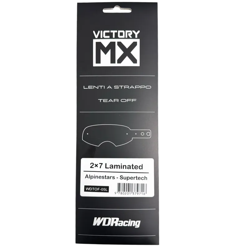 Tear Off VictoryMX | laminated 2x7 | Alpinestars Supertech