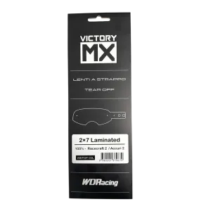 Jeu d’écrans jetables VictoryMX | laminées 2x7 | 100% Racecraft 2 / Accuri 2