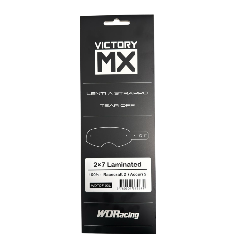 Lenti a strappo VictoryMX | laminate 2x7 | 100% Racecraft 2 / Accuri 2
