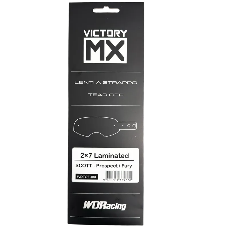 VictoryMX-Abreißvisiere | laminiert 2x7 | Scott Prospect / Fury