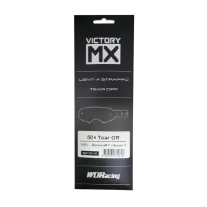 Jeu d’écrans jetables VictoryMX | standard 50pcs| 100% Racecraft 1 / Accuri 1 / FMF