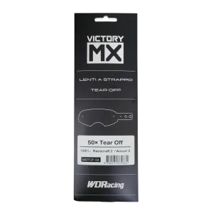 Jeu d’écrans jetables VictoryMX | standard 50pcs| 100% Racecraft 2 / Accuri 2