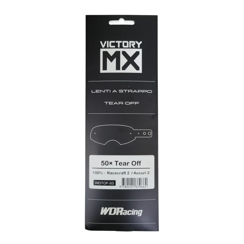 Jeu d’écrans jetables VictoryMX | standard 50pcs| 100% Racecraft 2 / Accuri 2