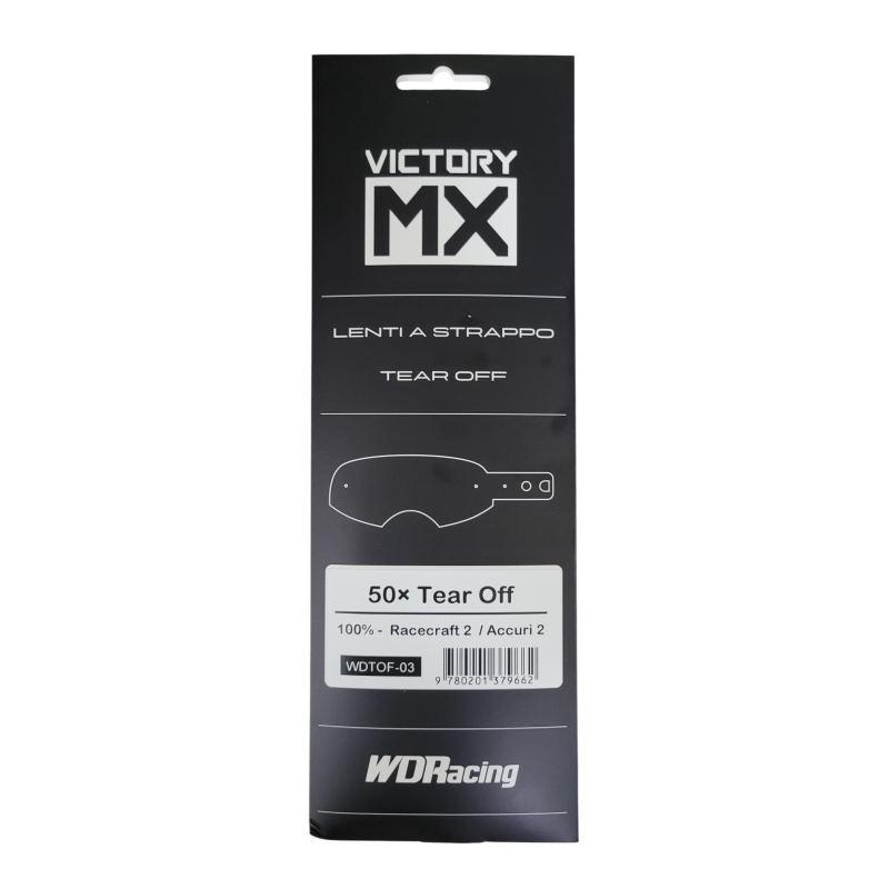 Lenti a strappo VictoryMX | standard 50pz | 100% Racecraft 2 / Accuri 2
