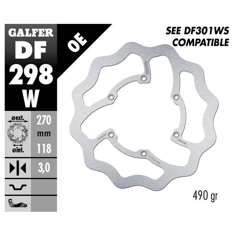 Disco freno anteriore Galfer 270 mm | Yamaha YZ 125 18-21 / YZF 450 16-19 / YZF 250 16-20