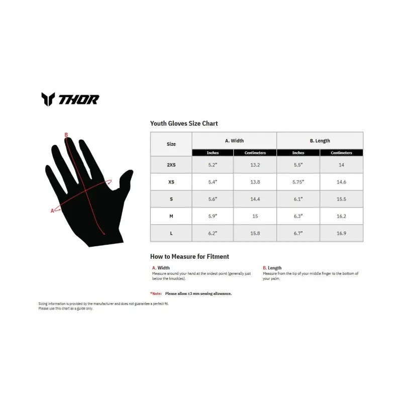 Gloves Thor Ridemode Youth Static Black