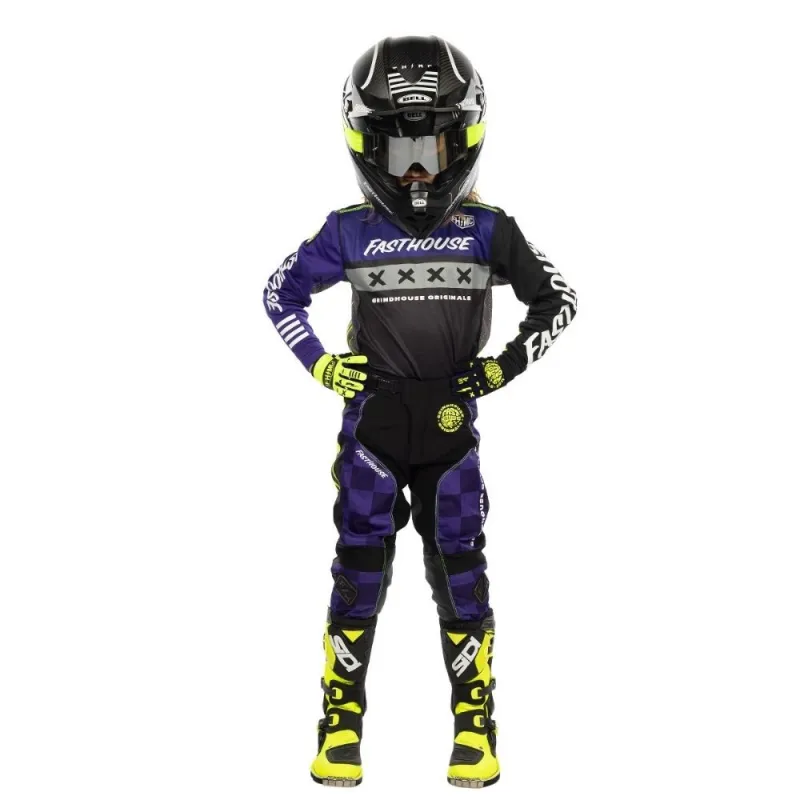 Pantalone Bambino Fasthouse Grindhouse Purple Black