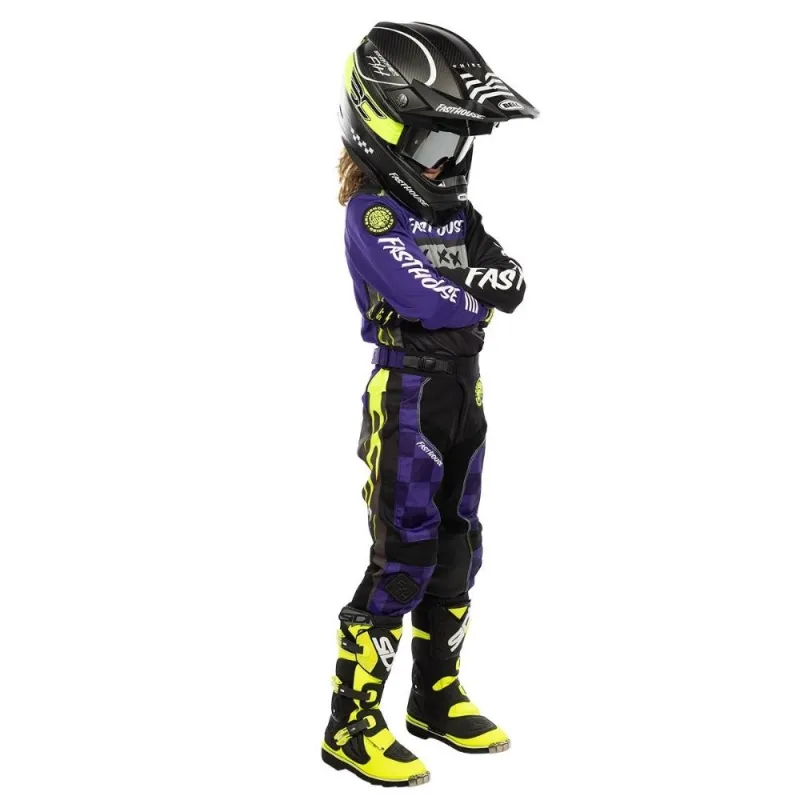 Cross Hose Youth Fasthouse Grindhouse Purple Black