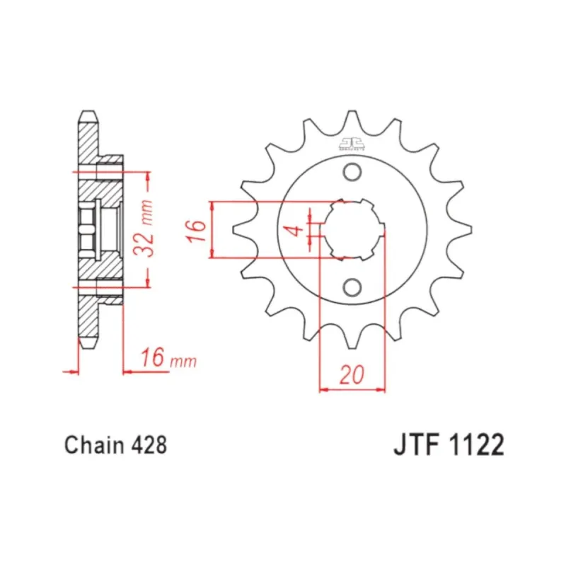 Front sprocket JT | Fantic XMF / XEF 125 2021+