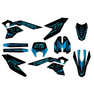 Kits déco moto Mondial SMX Motard "Blu Chrome"