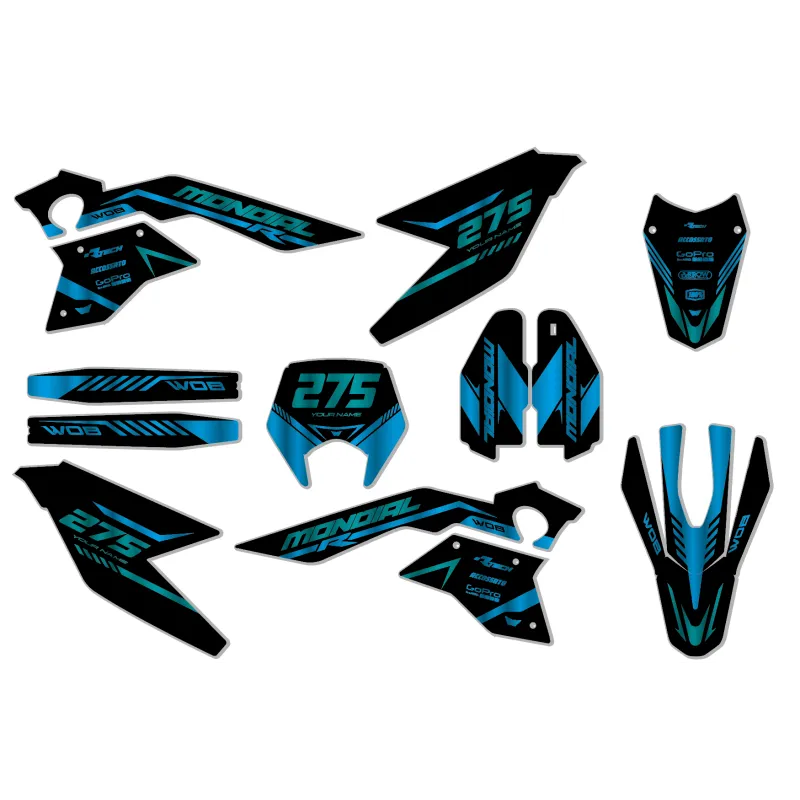 Dekor kit FB Mondial SMX Motard "Blu Chrome"