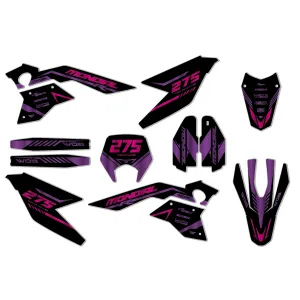 Kits déco moto Mondial SMX Motard "Pink Chrome"