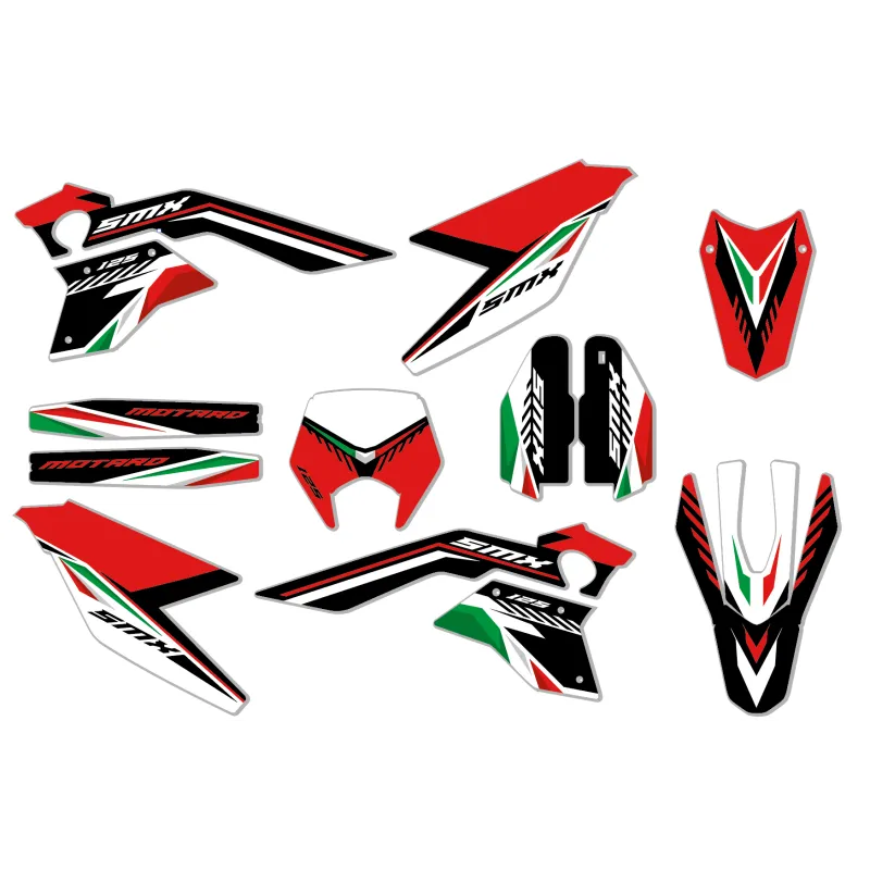 Graphic kit FB Mondial SMX Motard "Motard Red"