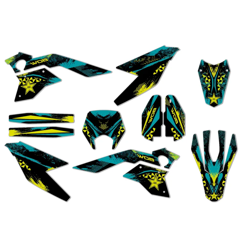 Graphic kit FB Mondial SMX Motard "Splash Acqua"