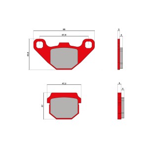 Pastiglie freno posteriori Malossi MHR | Fantic XE-XM 50 21+  Hm-Vent 50 13+ Derbi Senda 50 18+