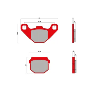Pastiglie freno posteriori Malossi MHR | Fantic XE-XM 50 21+  Hm-Vent 50 13+ Derbi Senda 50 18+