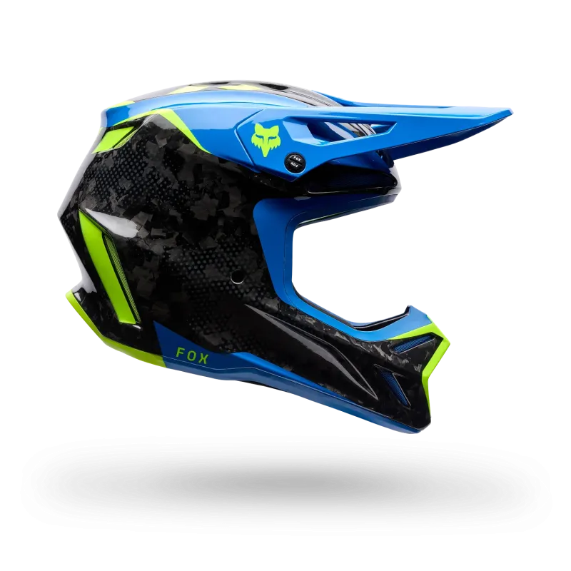 Casque FOX V3 RS Tactile Blue Jewel
