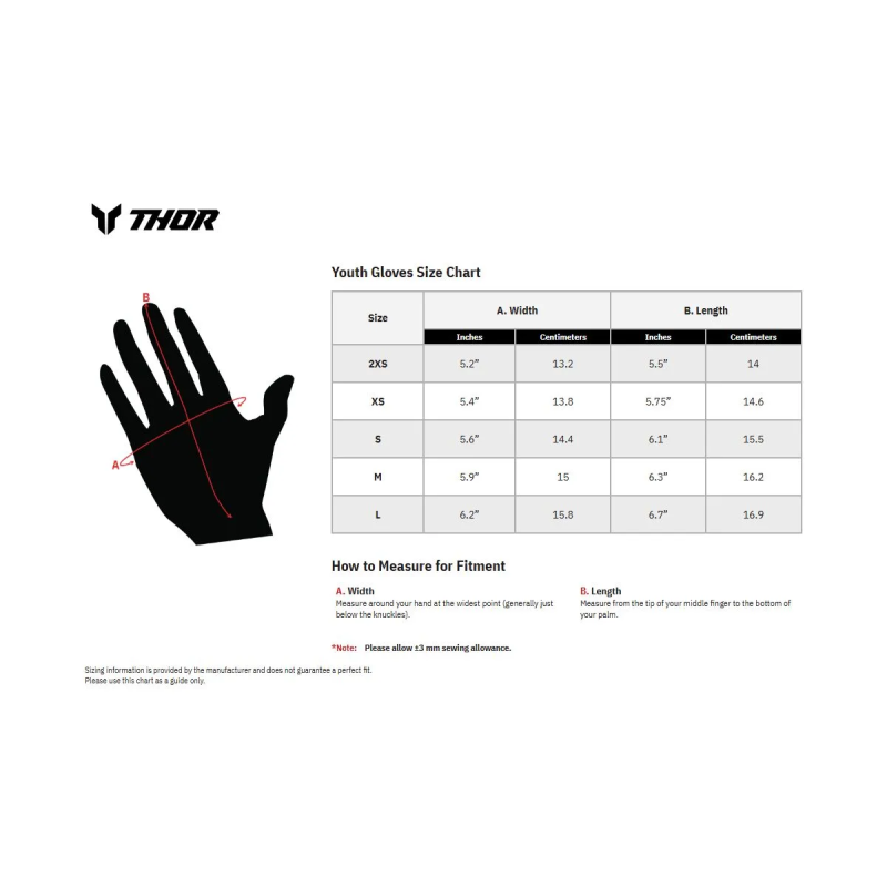 Gloves Thor Ridemode Youth Static Black