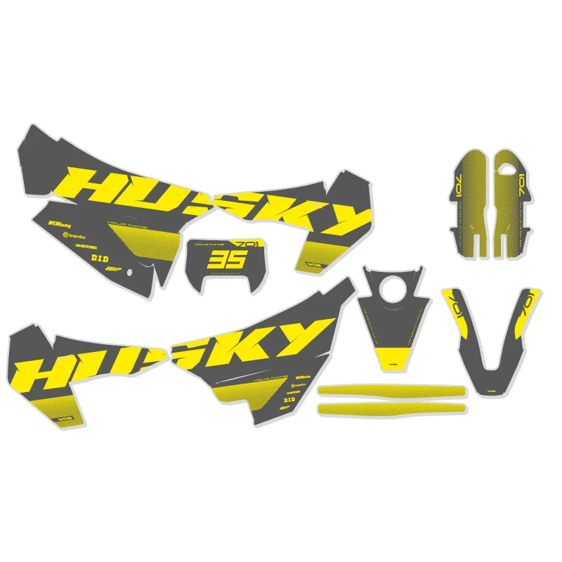 Kit Autocollants Husqvarna "Yellow grey"