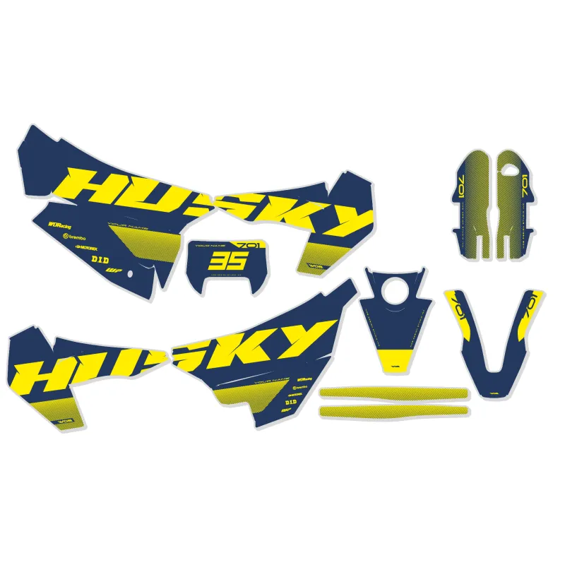 Kit Autocollants Husqvarna "Yellow blue"