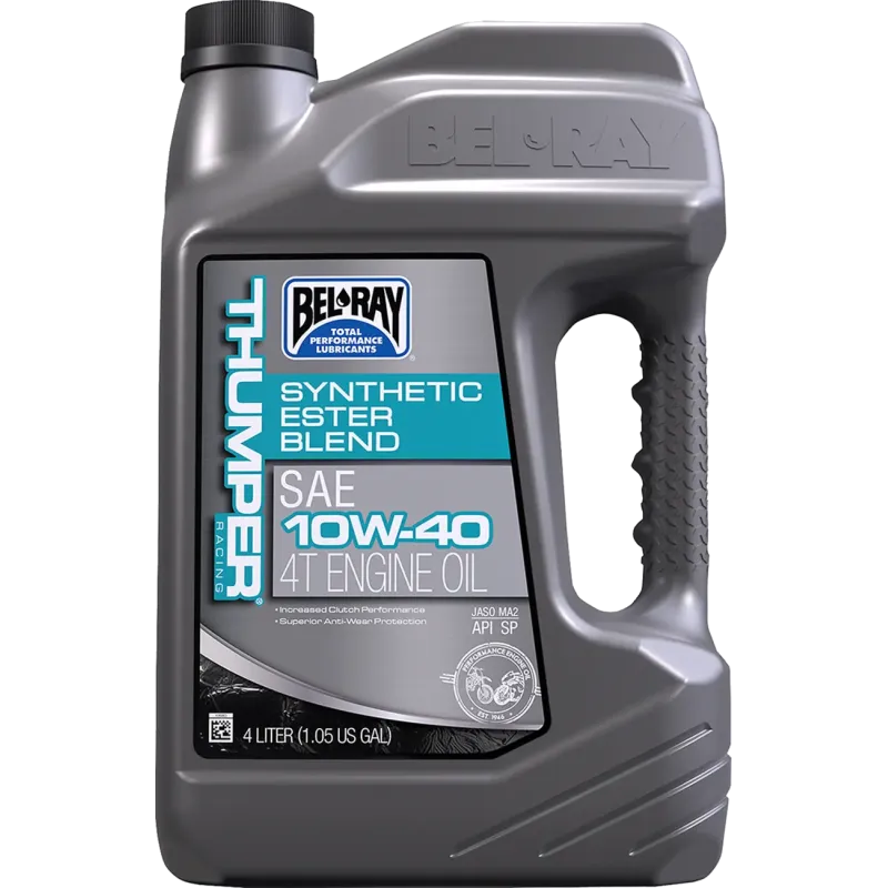 THUMPER RACING SYNTHETIC ESTER BLEND 4-STROKE ENGINE Huile 10W-40 4 LITER BEL RAY