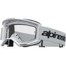 Maschera Mx Alpinestars Vision 3 Wordmark Bianca | Lente Clear