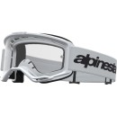 Masque Alpinestars Vision 3 Wordmark blanc | écran transparent