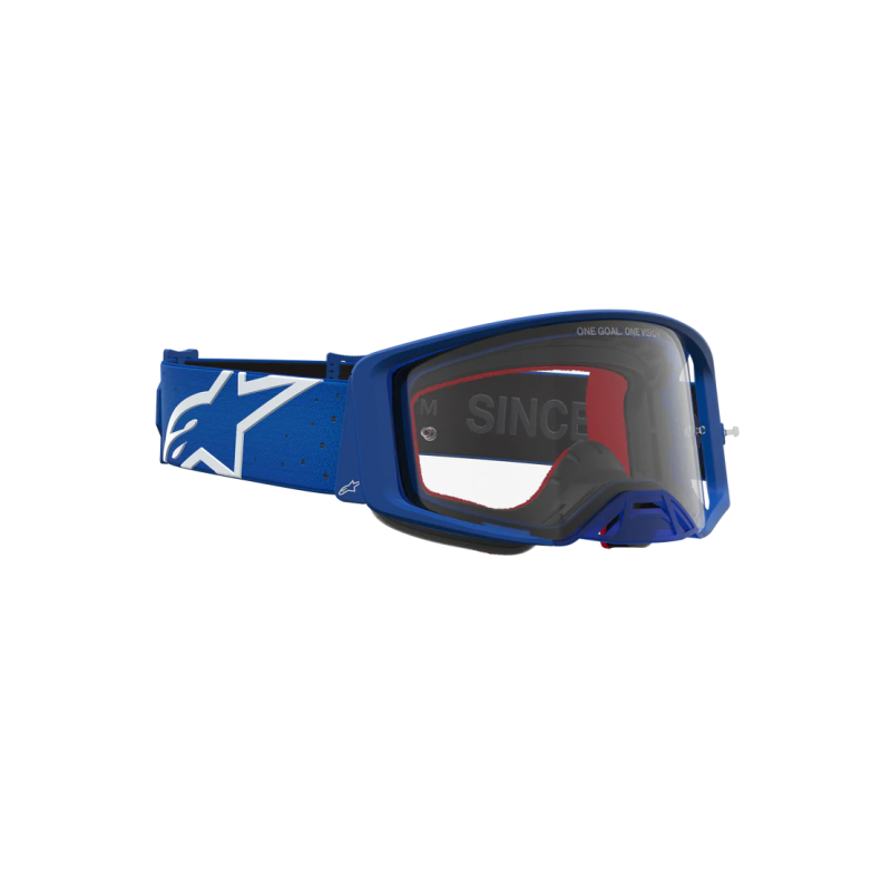 Maschera Motocross Alpinestars Supertech Vesta Blue White Clear