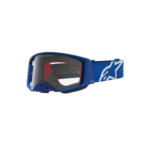 Maschera Motocross Alpinestars Supertech Vesta Blue White Clear