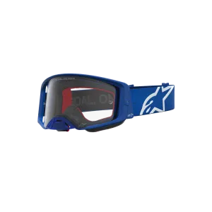 Motocross Masque Alpinestars Supertech Vesta Blue White Clear