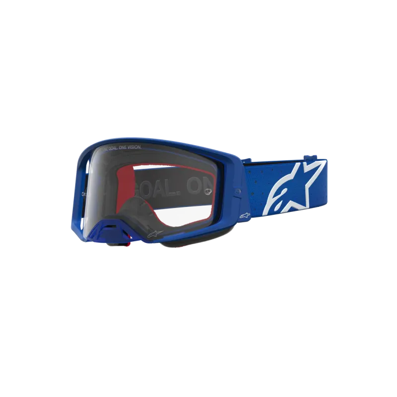 Mx Crossbrille Alpinestars Supertech Vesta Blue White Clear