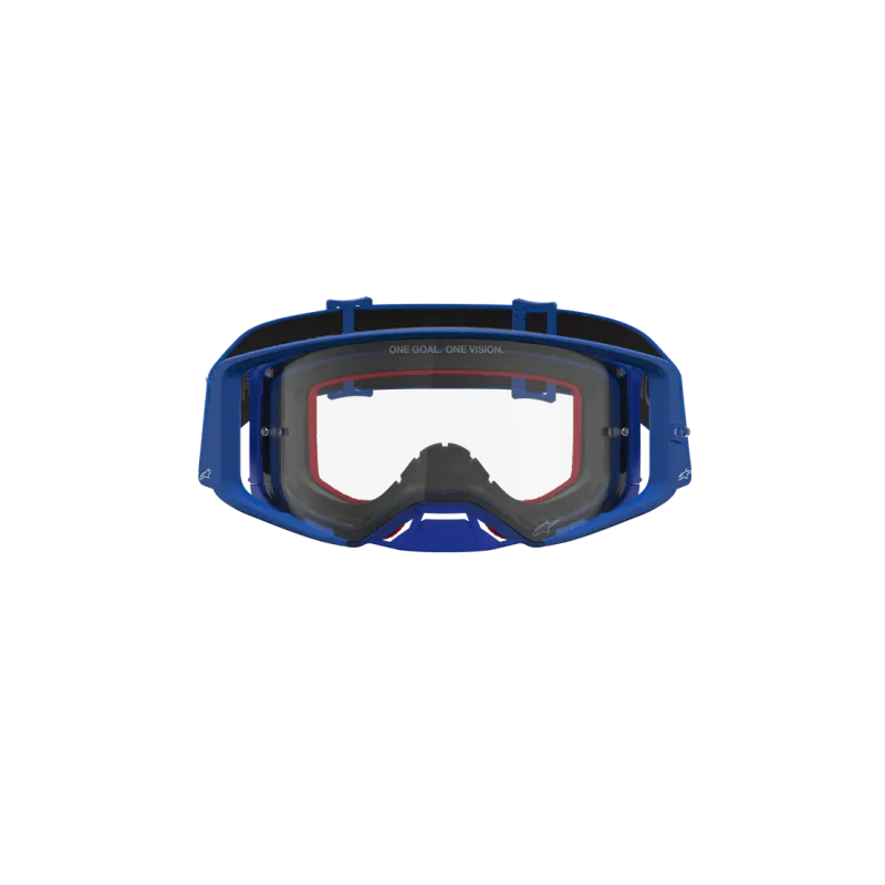 Mx Crossbrille Alpinestars Supertech Vesta Blue White Clear