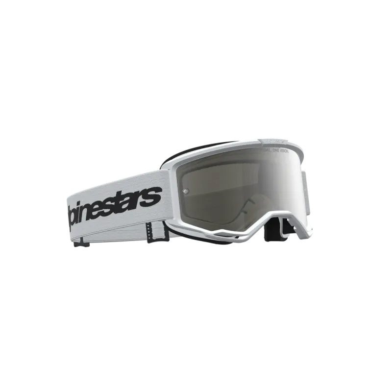 Mx Goggle Alpinestars Vision 3 Wordmark White Silver Mirror Lens