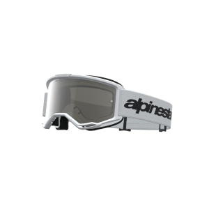 Crossbrille Alpinestars Vision 3 Wordmark weiß | Glas Silber verspiegelt