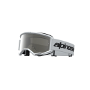 Masque Alpinestars Vision 3 Wordmark blanc | écran miroir argent