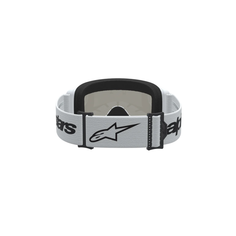 Masque Alpinestars Vision 3 Wordmark blanc | écran miroir argent