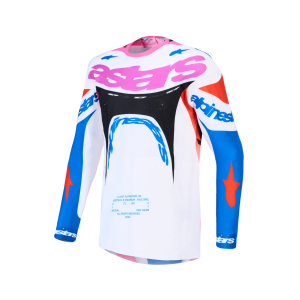 Maglia Cross Alpinestars Supertech Dyna White Blithe Blue Black Purple