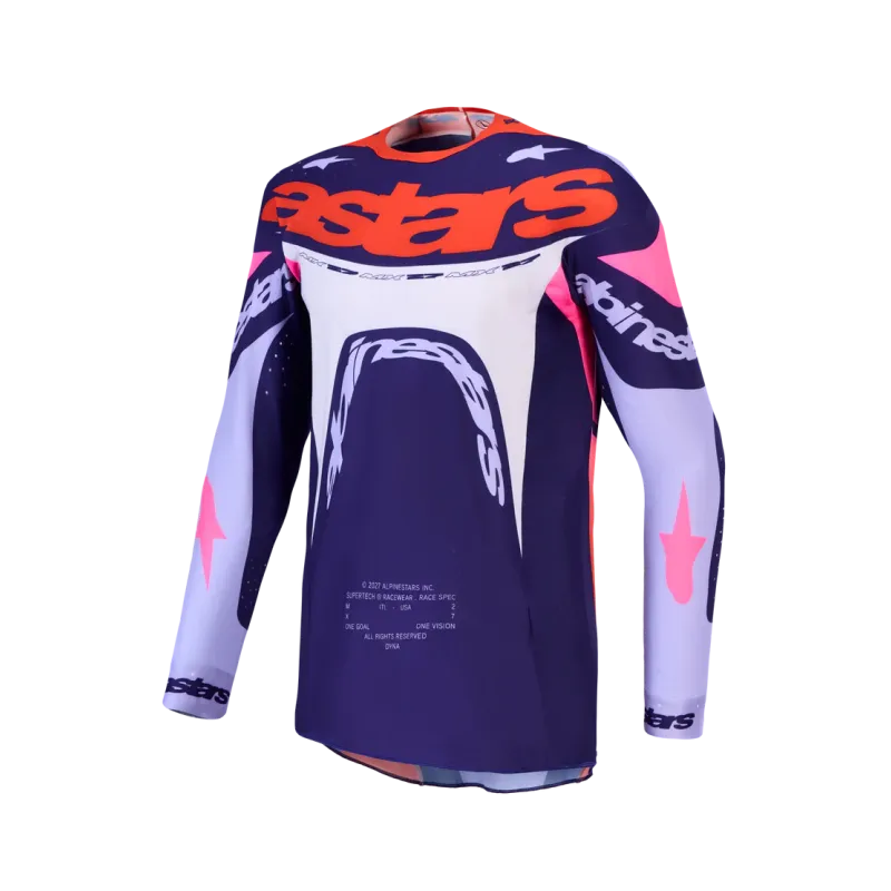 Cross shirt Alpinestars Supertech Dyna Light Violet Deep Purp Pink Fl